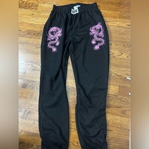 Adika Black Elastic Waistband Pants